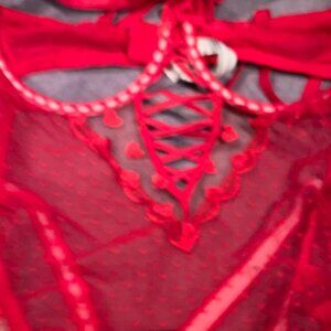 VICTORIA’S SECRET red one piece lingerie size XL, excellent pre-owned condition,